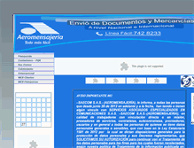 Tablet Screenshot of aeromensajeria.com